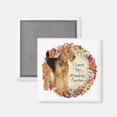 Liebe My Airedale Magnet (Vorderseite/Rückseite)