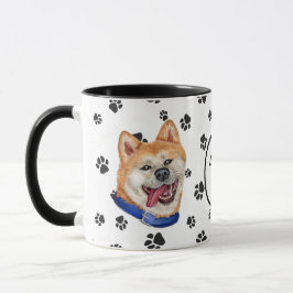Liebe My Akita Dog Pawprint Tasse