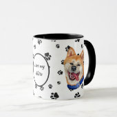 Liebe My Akita Dog Pawprint Tasse (VorderseiteRechts)
