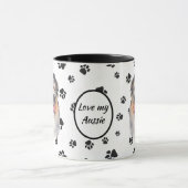 Liebe My Aussie Dog Pawprint Tasse (Zentrum)