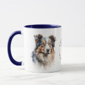 Liebe My Aussie Dog Portrait Tasse (Links)