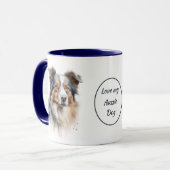Liebe My Aussie Dog Portrait Tasse (Vorderseite Links)