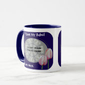 Liebe My Babci Pink Tulips Polnische Großmutter Ta Tasse (Vorderseite Links)