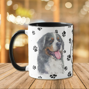 Liebe My Bernese Mountain Dog Pawprint Tasse