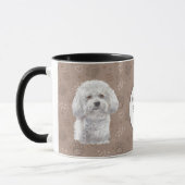 Liebe My Bichon Frise Dog Pawprint Tasse (Links)