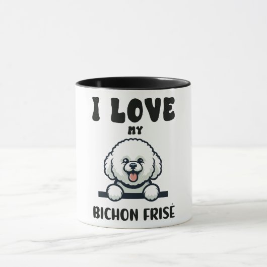 Liebe My Bichon Frise Dog Tasse (Zentrum)