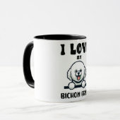 Liebe My Bichon Frise Dog Tasse (Vorderseite Links)