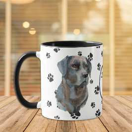 Liebe My Black Labrador Retriever Dog Pawprint Tasse