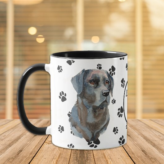 Liebe My Black Labrador Retriever Dog Pawprint Tasse