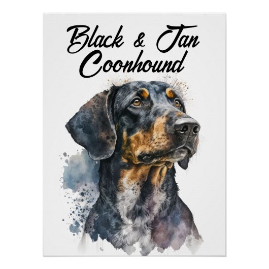 Liebe My Black & Tan Coonhound Poster (Vorderseite)