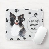 Liebe My Border Collie Dog Pawprint Mousepad (Mit Mouse)