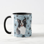 Liebe My Border Collie Dog Pawprint Tasse (Links)