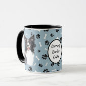 Liebe My Border Collie Dog Pawprint Tasse (Vorderseite Links)