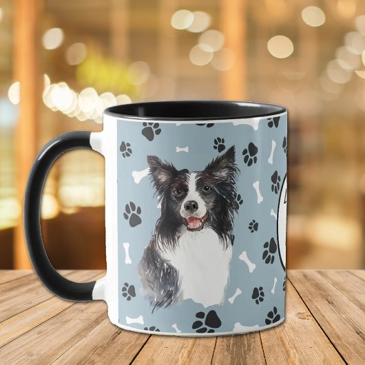 Liebe My Border Collie Dog Pawprint Tasse