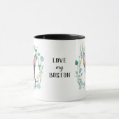 Liebe My Boston Terrier Wreath Coffee Tasse (Zentrum)