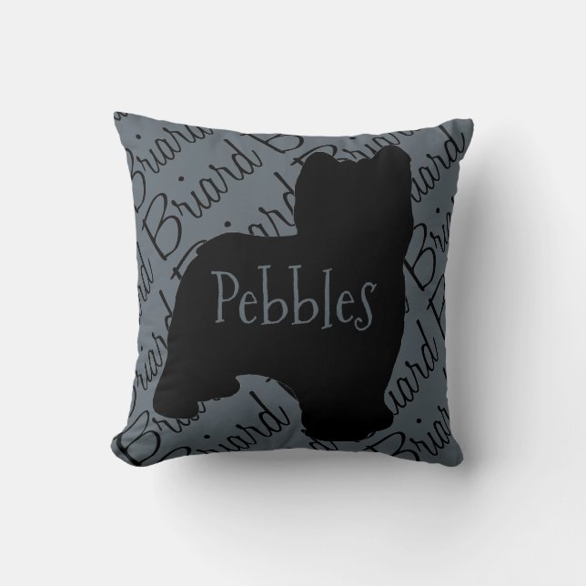 Liebe My Briard Dog Kissen (Vorderseite)