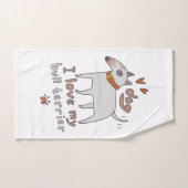 Liebe My Bull Terrier Badhandtuch Set (Handtuch)