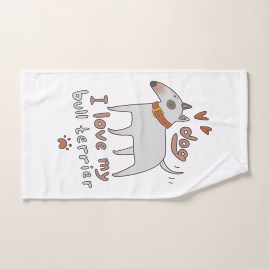 Liebe My Bull Terrier Badhandtuch Set (Handtuch)