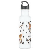 Liebe My Cardigan Welsh Corgi Dog Pawprint Edelstahlflasche (Rückseite)