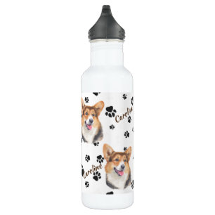 Liebe My Cardigan Welsh Corgi Dog Pawprint Edelstahlflasche