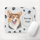 Liebe My Cardigan Welsh Corgi Dog Pawprint Mousepad (Mit Mouse)