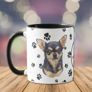Liebe My Chihuahua Dog Pawprint Tasse