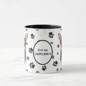 Liebe My Chihuahua Dog Pawprint Tasse (Zentrum)