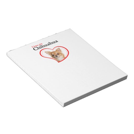 Liebe My Chihuahua Notepad Notizblock (angewinkelt)