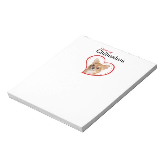 Liebe My Chihuahua Notepad Notizblock (Rotiert)