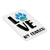 LIEBE MY CUNUCU (Schwarze Buchstaben) - Magnet (Rechte Seite)