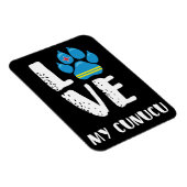 LIEBE MY CUNUCU (weiße Buchstaben) - Magnet (Rechte Seite)