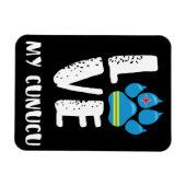 LIEBE MY CUNUCU (weiße Buchstaben) - Magnet (Horizontal)