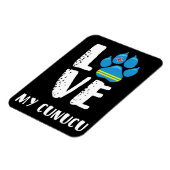 LIEBE MY CUNUCU (weiße Buchstaben) - Magnet (Linke Seite)