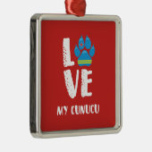 LIEBE MY CUNUCU (weiße Buchstaben) - Ornament (Rechts)