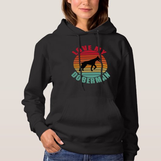 Liebe My Doberman Hoodie (Vorderseite)