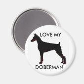 LIEBE MY, DOBERMAN MAGNET (Vorderseite/Rückseite)