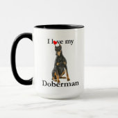 Liebe My Doberman Tasse (Links)