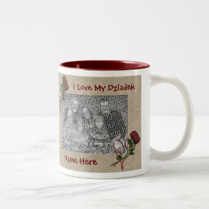 Liebe My Dziadek Rose Polnischer Großvater Zweifarbige Tasse