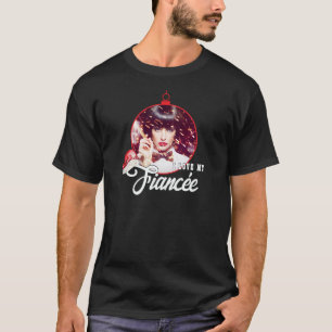 Liebe My Fiancée Trendy Weihnachtsschmuck Foto T-Shirt