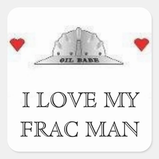 LIEBE MY FRAC MAN QUADRATISCHER AUFKLEBER (Vorderseite)