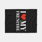 Liebe My Frenchie Fleecedecke (Vorderseite (Horizontal))