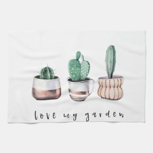 Liebe My Garden Cactus Geschirrtuch (Horizontal)