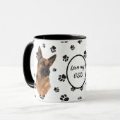 Liebe My German Shepherd Dog Pawprint Tasse (Vorderseite Links)