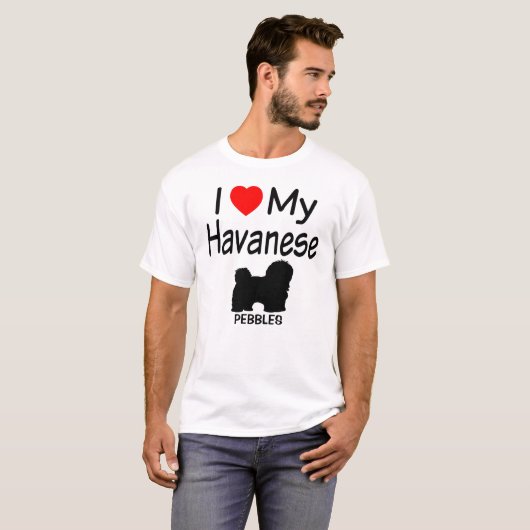 Liebe My Havanese Dog T-Shirt (Vorne ganz)