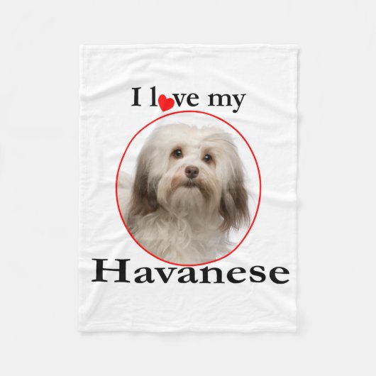 Liebe My Havanese Fleece Blanket (Vorderseite)