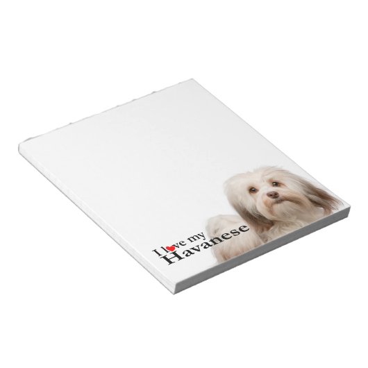 Liebe My Havanese Notepad Notizblock (angewinkelt)