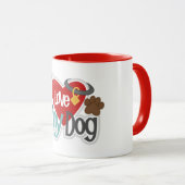 Liebe My Hund 11 oz Combo Tasse (VorderseiteRechts)