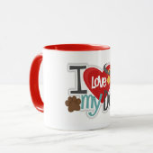 Liebe My Hund 11 oz Combo Tasse (Vorderseite Links)