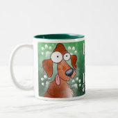 Liebe My Irish Setter Cartoon 11oz Zweifarbige Tasse (Links)