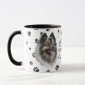Liebe My Keeshond Dog Pawprint Tasse (Links)